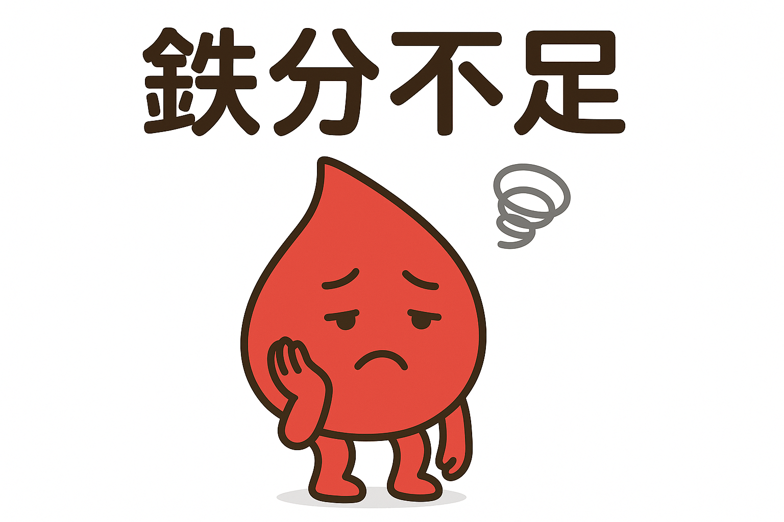 鉄分不足のイメージイラスト